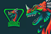 do modern professional creativity dragon logo
