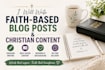 write faith based blog posts and christian content