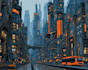 draw cyberpunk futuristic city