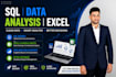 do sql queries, data cleaning and excel data analysis