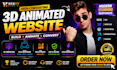 design a 3d animated website on wix webflow wordpress memberpress and framer
