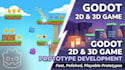 do 2d godot game development, develop godot game prototype for mobile, pc, web