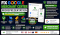 fix google merchant center misrepresentation and  ads issues