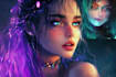 draw fantasy anime illustration with action scene