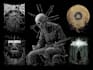 create dark art illustration, horor and skull artwork