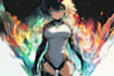 draw anime illustration with action pose and effects
