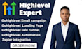 gohighlevel website design, setup ghl domain, create ghl email campaign