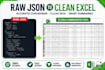 convert and clean your json or XML data into excel