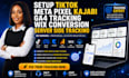 setup tiktok meta pixel kajabi ga4 tracking wix conversion sever side tracking