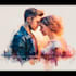 create amazing watercolor couple portraits