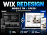 redesign wix website and fix wix mobile responsiveness and speed optimization