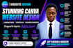 canva website design landing page portfolio, canva website