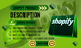 write high converting shopify product description for dropshipping