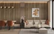 do living room interior design and 3d rendering with shopping list