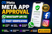 fix meta app approval, whatsapp api, business verification