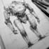draw fast highly detailed sci fi robot and mecha sketches