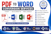 convert PDF to word excel PPT and do accurate web developer