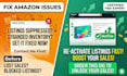 fix amazon suppressed listings, stranded inventory, and product sku errors