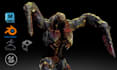 create 3d animal model, creature, monster, alien, dinosaur model and animation