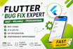 fix flutter bugs, UI issues, and API integration fast