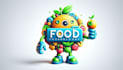 create mascot custom unique food technology logo with text with any file