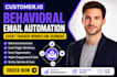 customerio behavioral email automation event trigger workflow segment