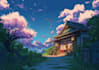 draw anime background, landscape illustrations