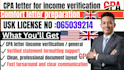 write CPA letter, verify statement, comfort letter, compilation as licensed CPA