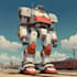 draw amazing character mecha robot illustration