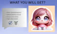 design cartoon sticker for your brand or personal use