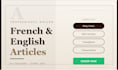 write french and english articles and blog posts