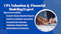 do CPA startup valuation , equity valuation, business plan and appraisal