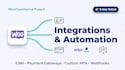 integrate woocommerce with API, CRM, payment gateway or automation system