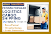 generate logistics freight forward cargo shipping leads and build website