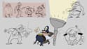 create cartoony character concept