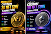 create custom 3d nft coin animation in perfect loop