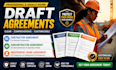 draft contractor, subcontractor and independent work agreement