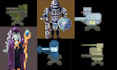 create 16 bit 32 bit pixel art sprite sheet animation icons items game assets