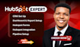 setup hubspot CRM, dashboards, reports, forms, pipelines integration