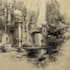 draw fantasy background and landscape