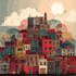 create a landscape and urban vector art illustration