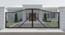 design modern metal gate with 3d visualization and fabrication drawing