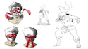 design professional stylized character concept art