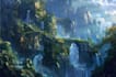 do fantasy background and landscape