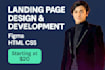 design a modern responsive landing page for small business