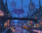 draw a cyberpunk city illustrations