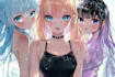draw anime illustration with detailed background