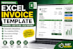 design a professional excel invoice template with automation