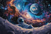 create cinematic sci fi cosmic album cover art