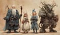 design a dnd party art and group art